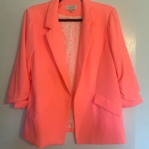 Skies Are Blue Neon Pink Blazer